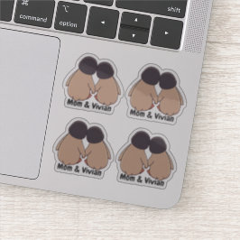 Adesivos de Pinguim Fofo Personalizados Mãe e Filh