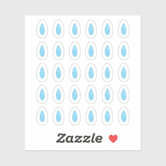 Adesivos de Planner de Água de Aquarela (Folha)