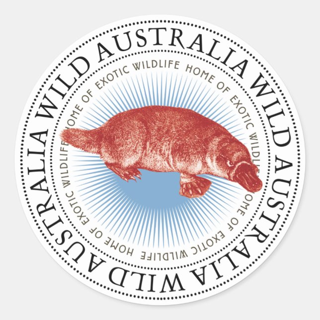Adesivos de Platypus da Austrália Selvagens (Frente)
