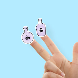 Adesivos de Poção Magia Púrpura e Cuja Forma se En