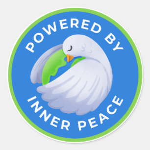 Adesivos de Pombo da Paz com Poder da Paz Interior