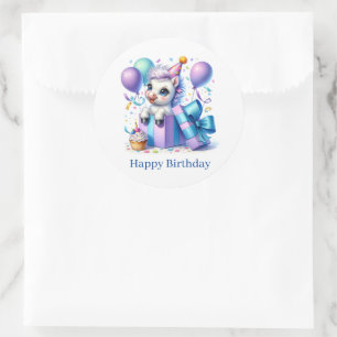 Adesivos de Pônei de Aniversário Feliz