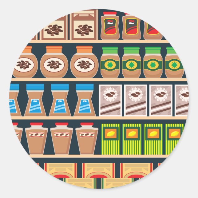 Adesivos de prateleiras de supermercado (Frente)