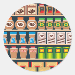 Adesivos de prateleiras de supermercado