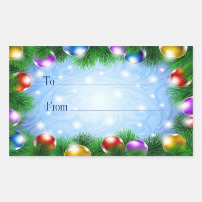Adesivos de presente de Natal (Frente)