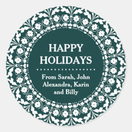 Adesivos de Presente de Natal Estilo de Arte Folcl