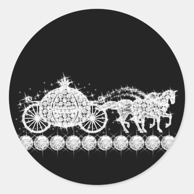 Adesivos de Princesa de Carruagem de Diamante Eleg (Frente)