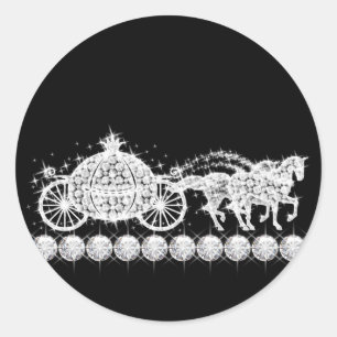 Adesivos de Princesa de Carruagem de Diamante Eleg