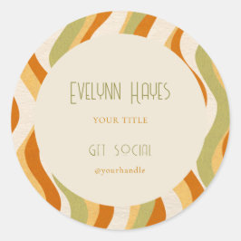 Adesivos de produto 70s do padrão retroativo