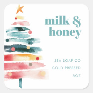 Adesivos de produtos de Natal vibrantes