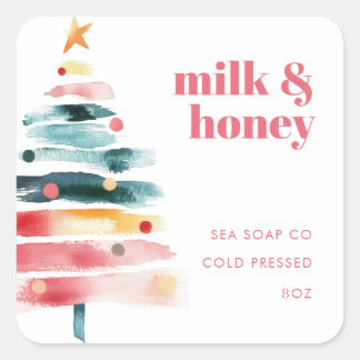 Adesivos de produtos de Natal vibrantes