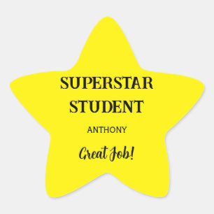 Adesivos de professores para estudantes de estrela