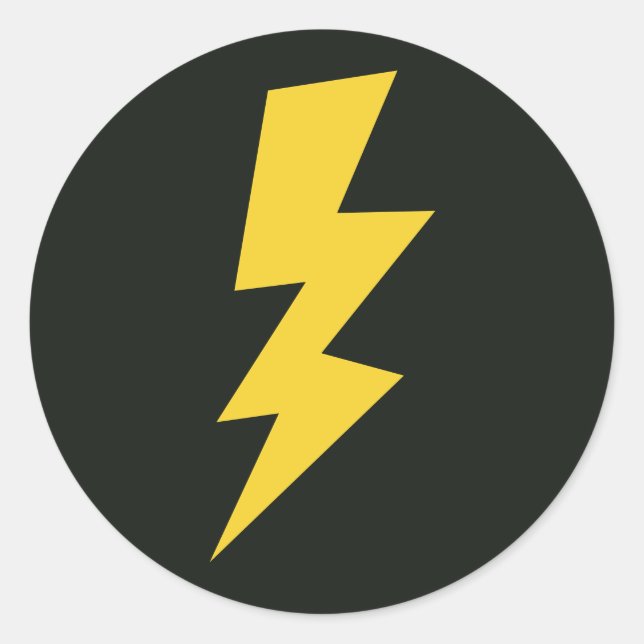 Adesivos de raio de iluminação de flash amarelo (Frente)