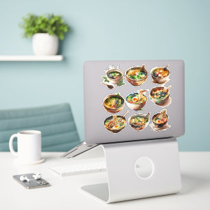 Adesivos de Ramen e Sopa Coreana Fofa30006