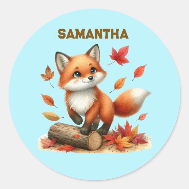 Adesivos de Raposa Personalizados  (Frente)