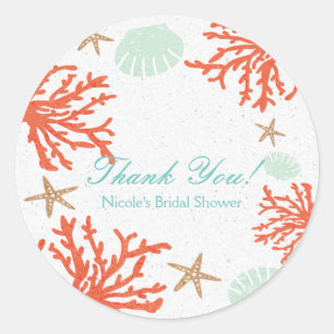 Adesivos de Recife de Coral de Praia e Estrela do 