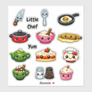 Adesivos de Recompensa de Estudante Chefzinho Fofo