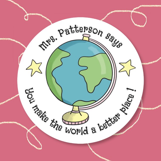 Adesivos de Recompensa Doodle Globe (Criador carregado)