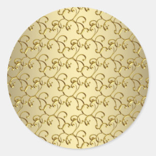 Adesivos de redemoinho de ouro elegante