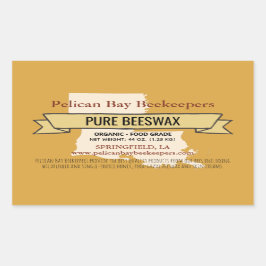 Adesivos de Retângulo de Mel do Estado de Louisian