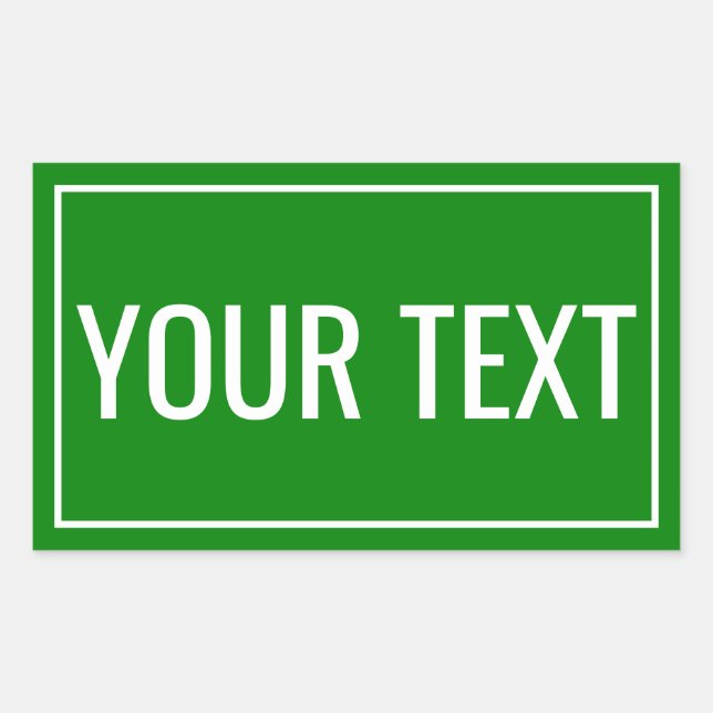 Adesivos de Retângulo de Texto Personalizados para (Frente)