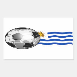 Adesivos de Retângulo do Futebol Uruguai