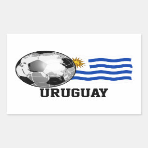 Adesivos de Retângulo do Futebol Uruguai