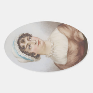 Adesivos de Retrato Miniatura de Jane Austen