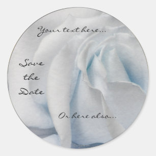 Adesivos de Rosa de azul e branco suave