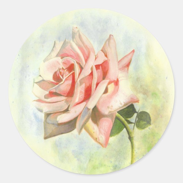 Adesivos de Rosa Rosa (Frente)