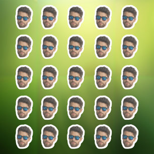 Adesivos de Rosto Personalizados 20 Fotos Rosto