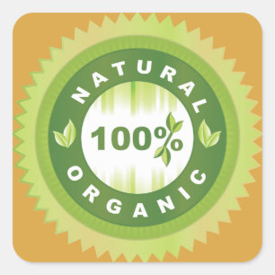 Adesivos de rótulo de alimentos orgânicos naturais
