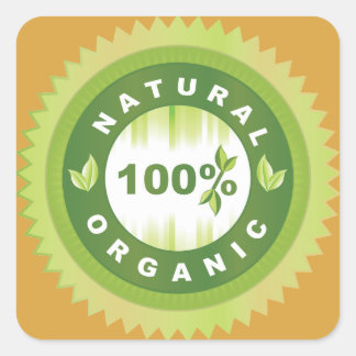 Adesivos de rótulo de alimentos orgânicos naturais