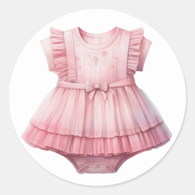 Adesivos de roupa de bebê rosa (Frente)