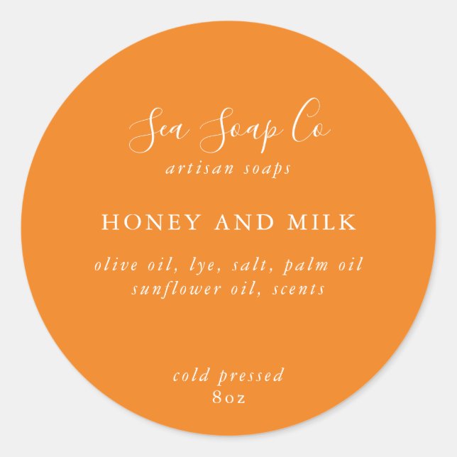 Adesivos de sabão personalizáveis (Frente)