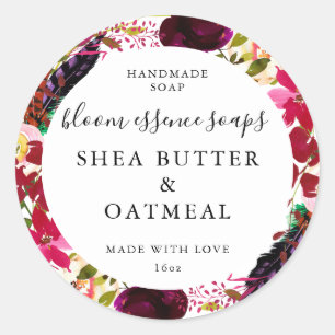 Adesivos de sabão personalizáveis