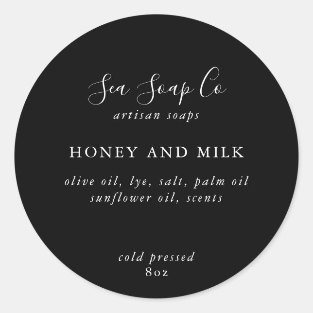 Adesivos de sabão personalizáveis (Frente)