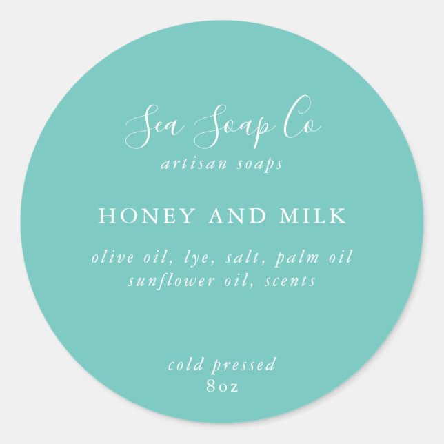 Adesivos de sabão personalizáveis (Frente)