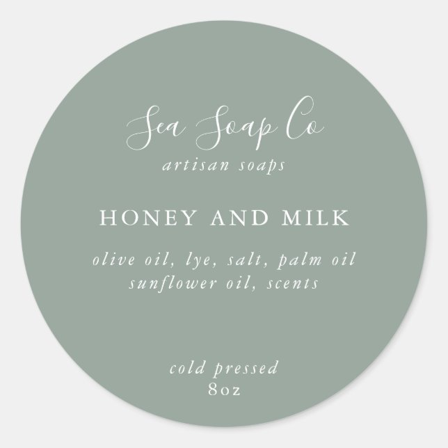 Adesivos de sabão personalizáveis (Frente)