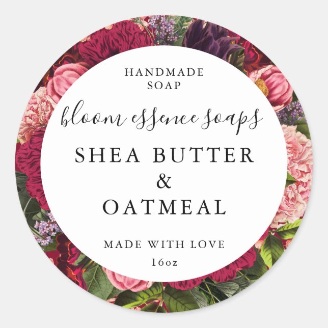 Adesivos de sabão personalizáveis (Frente)