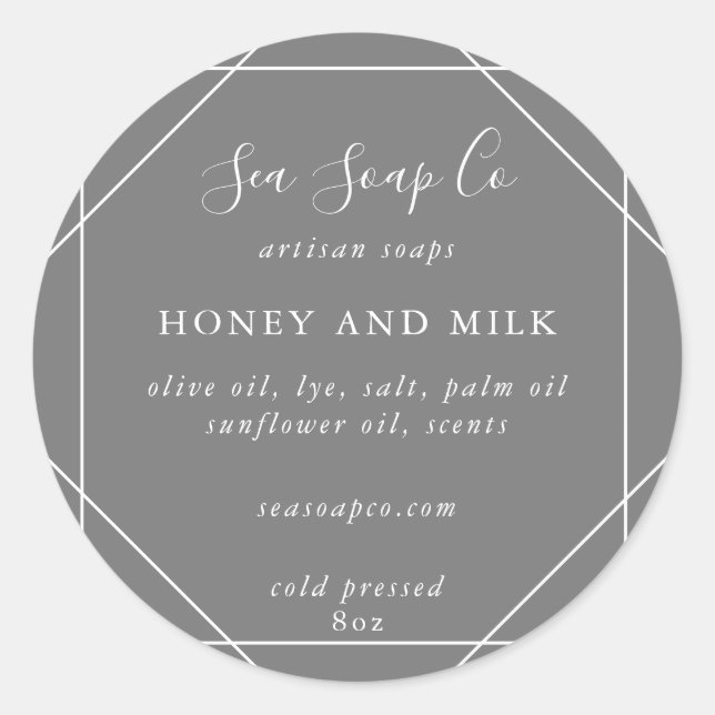 Adesivos de sabão personalizáveis (Frente)