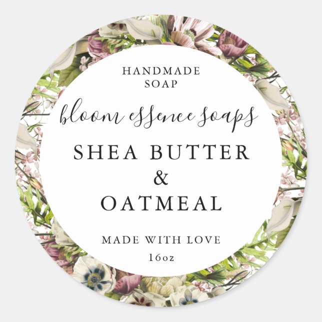 Adesivos de sabão personalizáveis (Frente)