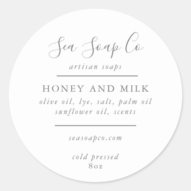 Adesivos de sabão personalizáveis (Frente)