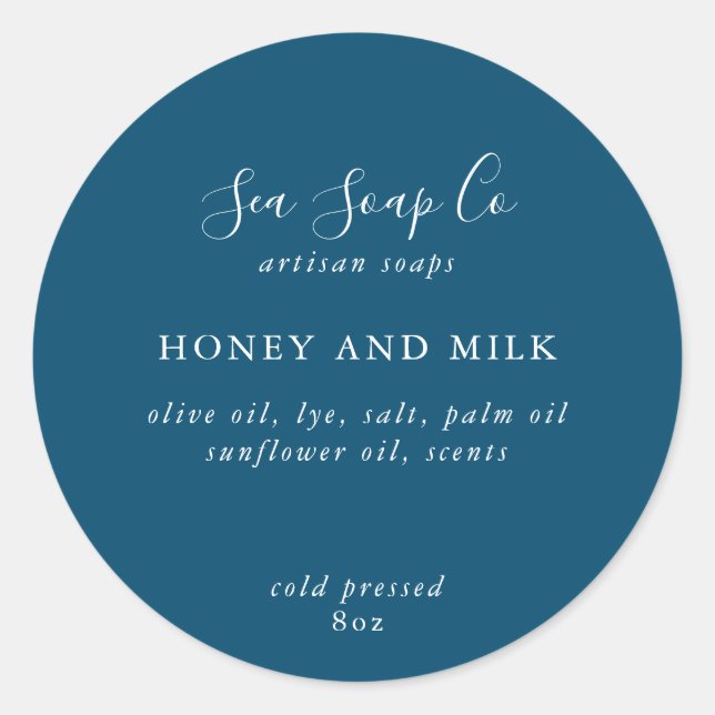 Adesivos de sabão personalizáveis (Frente)