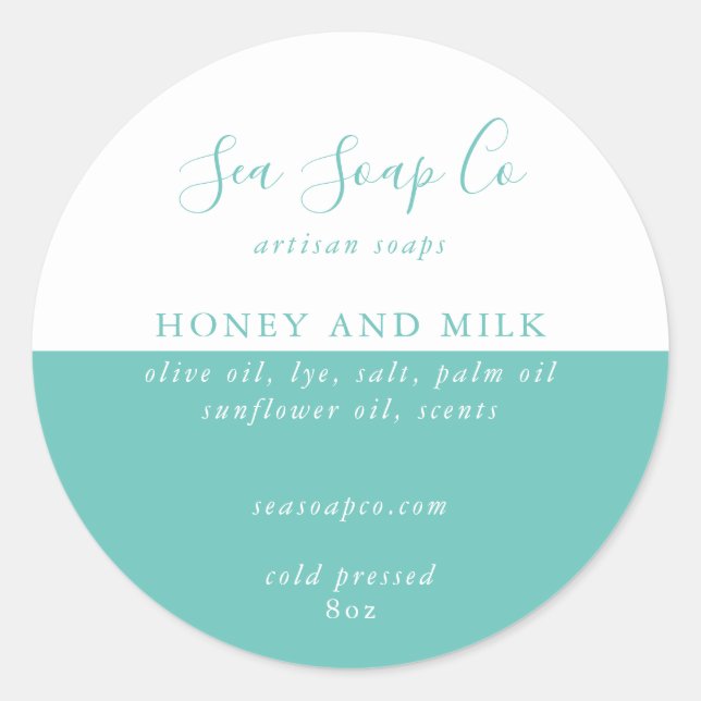 Adesivos de sabão personalizáveis (Frente)