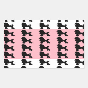 Adesivos de saia de poodle rosa