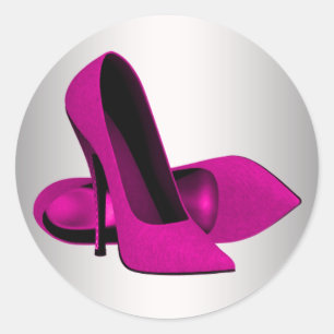 Adesivos de Sapato de Salto Alto Rosa Vibrante
