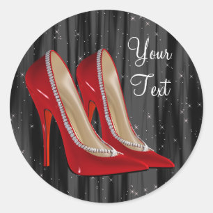 Adesivos de Sapato Vermelho de Salto Alto