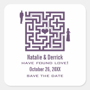 Adesivos de Save the Date do Labirinto do Amor Rox