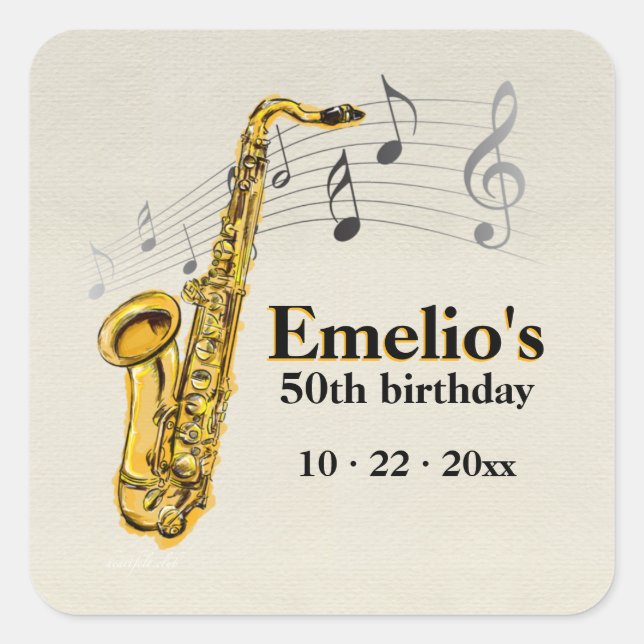 Adesivos de Saxofone Jazz (Frente)